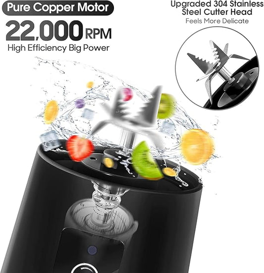 Portable USB Electric Juicer – 6-Blade Blender & Shaker
