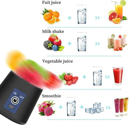 Portable USB Electric Juicer – 6-Blade Blender & Shaker