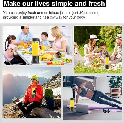 Portable USB Electric Juicer – 6-Blade Blender & Shaker