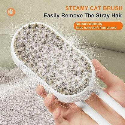 3-in-1 Steam Pet Grooming Brush for Dogs & Cats