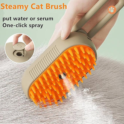 3-in-1 Steam Pet Grooming Brush for Dogs & Cats