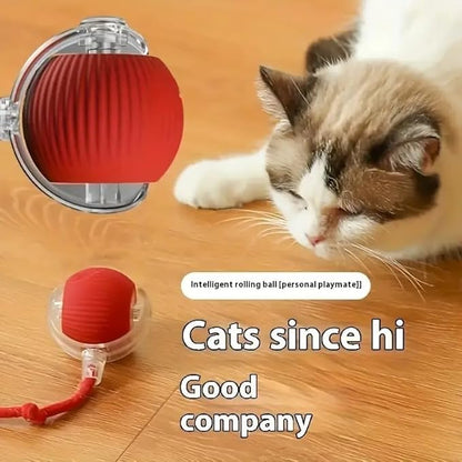 Smart Interactive Rolling Cat Toy – USB Rechargeable