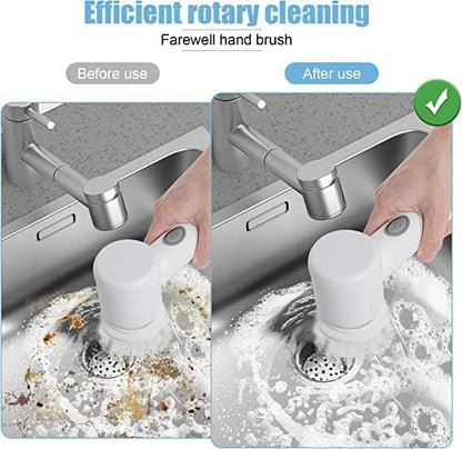Electric Spin Cleaning Brush | Cordless Multi-Surface Scrubber with 3 Brush Heads