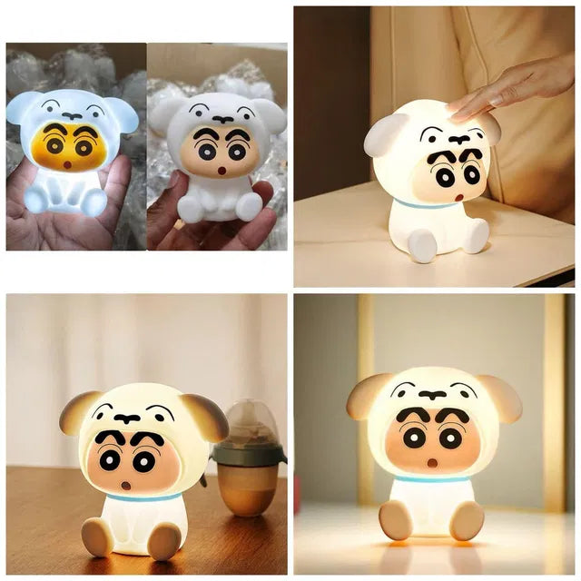 Premium Crayon Shin-chan Shiro LED Night Light – Cute Room Decor & Bedside Lamp
