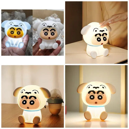 Premium Crayon Shin-chan Shiro LED Night Light – Cute Room Decor & Bedside Lamp