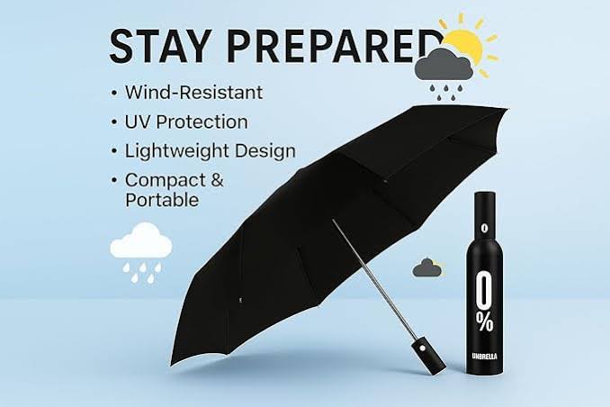 Double Layer Umbrella with Bottle Cover (Assorted, Pack of 1)