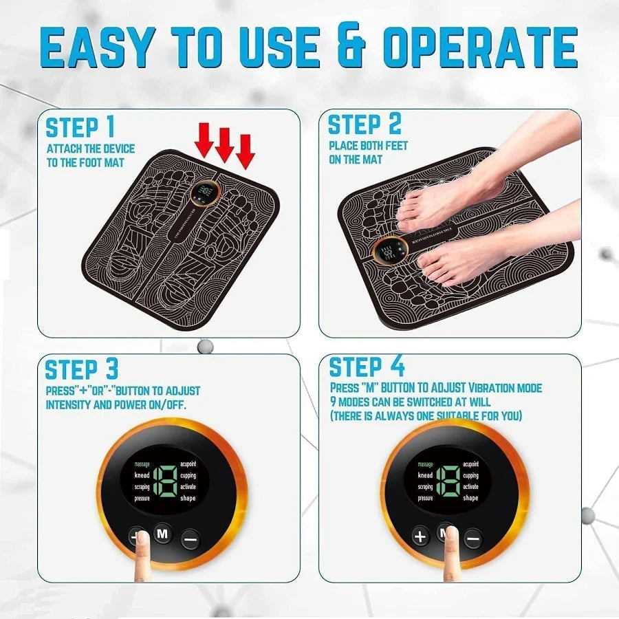 Foot Massage Pain Reliever, Wireless  Ems Massager Machine